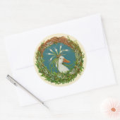 アヒルをリースのシールでマデライン ラウンドシール (封筒)