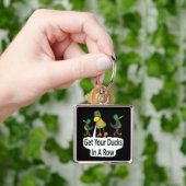 アヒルを一列に並べる キーホルダー (手)