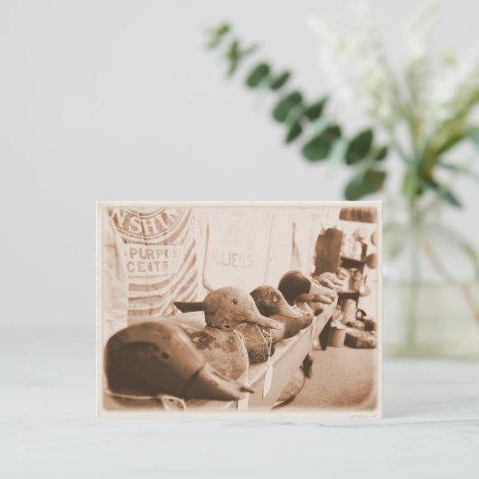 アヒルを列に並べる – はがき (スタンド正面)