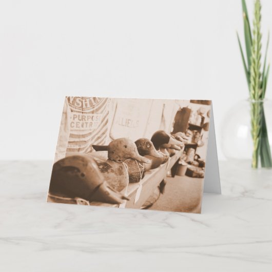 アヒルを列に並べる – Greeting Card カード (正面)