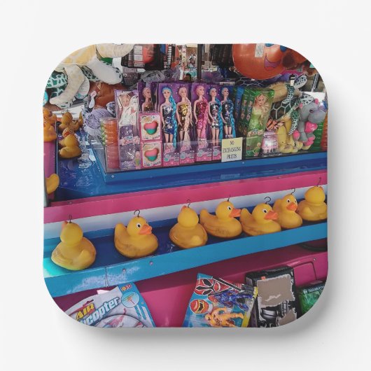 アヒルを引っ掛ける ペーパープレート (正面)