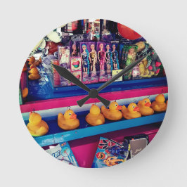 アヒルを引っ掛ける ラウンド壁時計