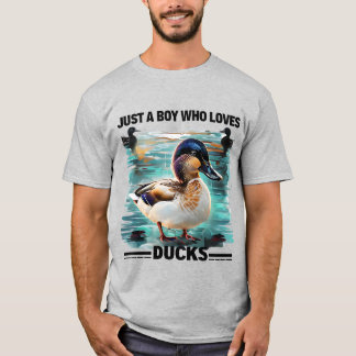 アヒルを愛する少年 – Duck Lover - Tシャツ