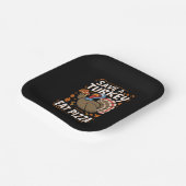 アヒルを救え！ピザを食べろ！ユーモアたっぷりの感謝祭コスチューム ペーパープレート (傾斜あり)