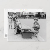 アヒルを泳ぎに連れ出す ポストカード (正面/裏面)