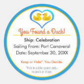 アヒルを見つけた!クルージング ラウンドシール (正面)