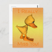 アヒルを見る ポストカード (正面/裏面)