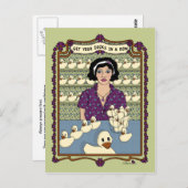 アヒルをRow_A_ポストカードに入れる ポストカード (正面/裏面)