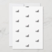 アヒルエレガントの赤ちゃんシャワー束 招待状 (裏面)