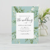 アヒルエレガント卵ユーカリ結婚式招待状 招待状 (スタンド正面)