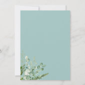 アヒルエレガント卵ユーカリ結婚式招待状 招待状 (裏面)