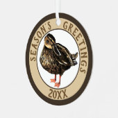 アヒルオーナメント メタルオーナメント (正面左)