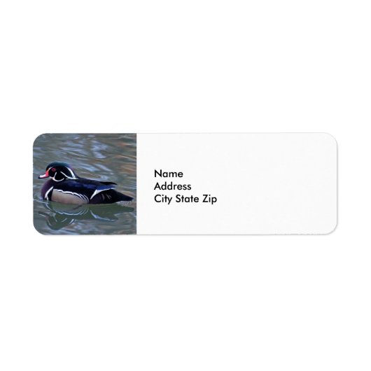 アヒルカラフル水鳥 ラベル (正面)