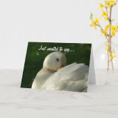 アヒルカード カード (黄色い花)