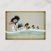 アヒルスイミング冬雪名刺 名刺 (裏面)