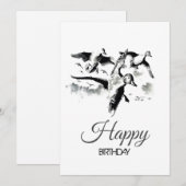 アヒルハンターの誕生日パーティー 招待状 (正面/裏面)