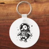 アヒルパパママ宇宙 – アヒル宇宙飛行士 キーホルダー (正面)
