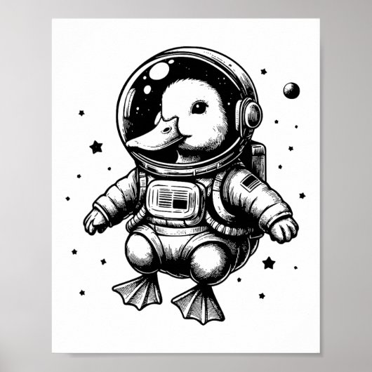 アヒルパパママ宇宙 – アヒル宇宙飛行士 ポスター (正面)