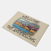 アヒルパーソナライズされたシーズン ドアマット (アングル)