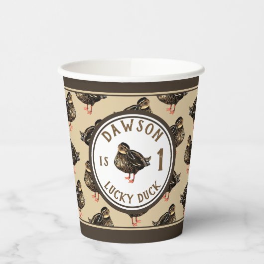 アヒルパーティー紙カップ 紙コップ (左)