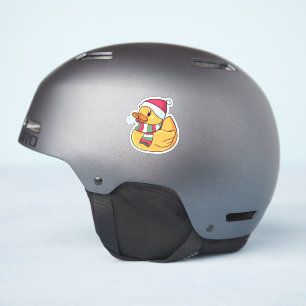 アヒルファンへのクリスマスゴム製のアヒルのサンタ帽子ギフト シール