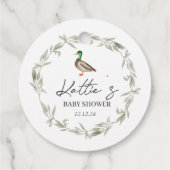 アヒルメッセージカード、マラードメッセージカード、 フェイバータグ (裏面)