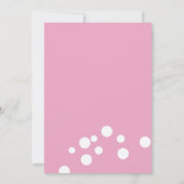 アヒルモダンクイエローピンクの女の子の赤ちゃんシャワー 招待状 (裏面)