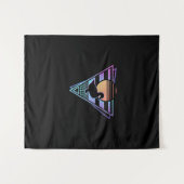 アヒルレトロ80s EDMシンウェーブ贈り物Tシャツ タペストリー (正面(横))