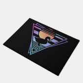 アヒルレトロ80s EDMシンウェーブ贈り物Tシャツ ドアマット (アングル)