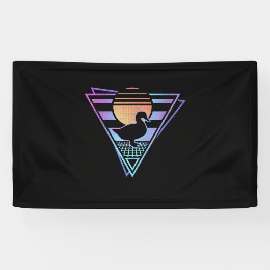 アヒルレトロ80s EDMシンウェーブ贈り物Tシャツ 横断幕 (横)