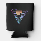 アヒルレトロ80s EDMシンウェーブ贈り物Tシャツ 缶クーラー (正面)