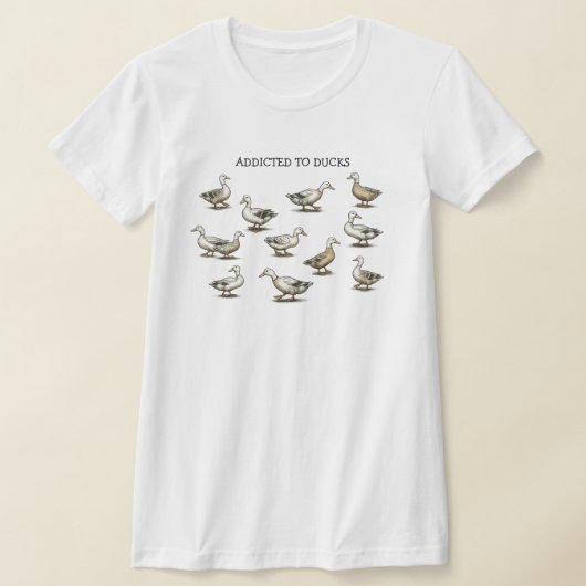 アヒル中毒Tシャツ Tシャツ (レイダウン)
