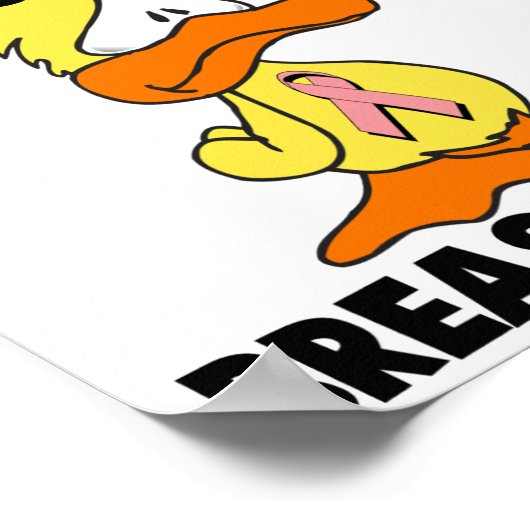 アヒル乳がん ポスター (角)