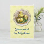 アヒル人形ベビーシャワー招待状 招待状 (スタンド正面)