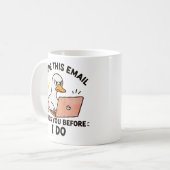 アヒル付きの職場ユーモアマグ コーヒーマグカップ (正面左)