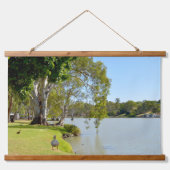 アヒル付きオーストラリア川マレーぶら下がった川 吊り下げ型タペストリー (正面)