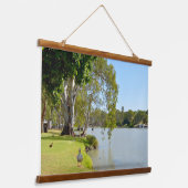 アヒル付きオーストラリア川マレーぶら下がった川 吊り下げ型タペストリー (傾斜あり)