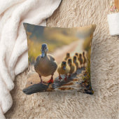 アヒル付きマザーマラードアヒル クッション (ブランケット)