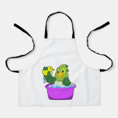 アヒル付き浴槽のオウム エプロン (正面)