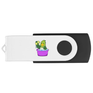 アヒル付き浴槽のオウム USBフラッシュドライブ