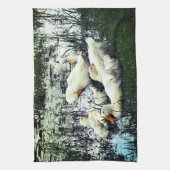 アヒル動物池 キッチンタオル (縦)