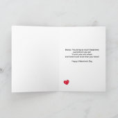 アヒル及びハートの孫娘のバレンタイン シーズンカード (内部)