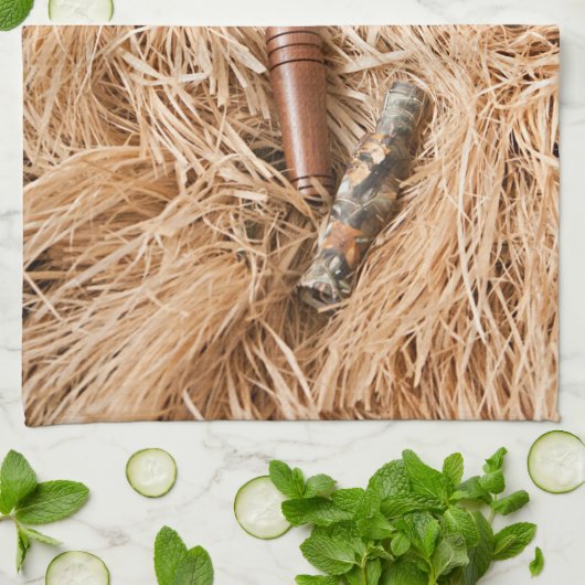 アヒル呼出しマガモのドレークの狩りの台所皿タオル キッチンタオル (折り畳み)