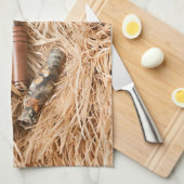 アヒル呼出しマガモのドレークの狩りの台所皿タオル キッチンタオル (四つ折り)