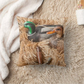 アヒル呼出しマガモのドレークの狩りの投球のソファの枕 クッション (ブランケット)