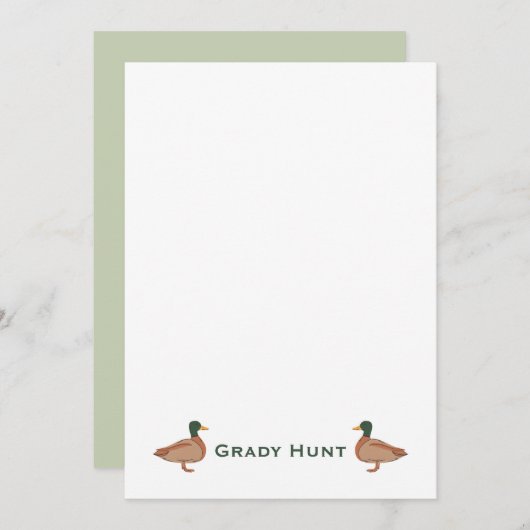 アヒル固定 招待状 (正面/裏面)