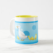 アヒル家族 ツートーンマグカップ (正面左)