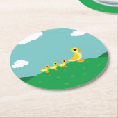 アヒル家族 ラウンドペーパーコースター (アングル)