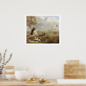 アヒル射撃、 発砲(キャンバス上の油) ポスター (キッチン)