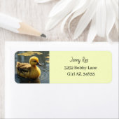 アヒル差出人住所ラベルのカスタマイズ ラベル (インサイチュ)